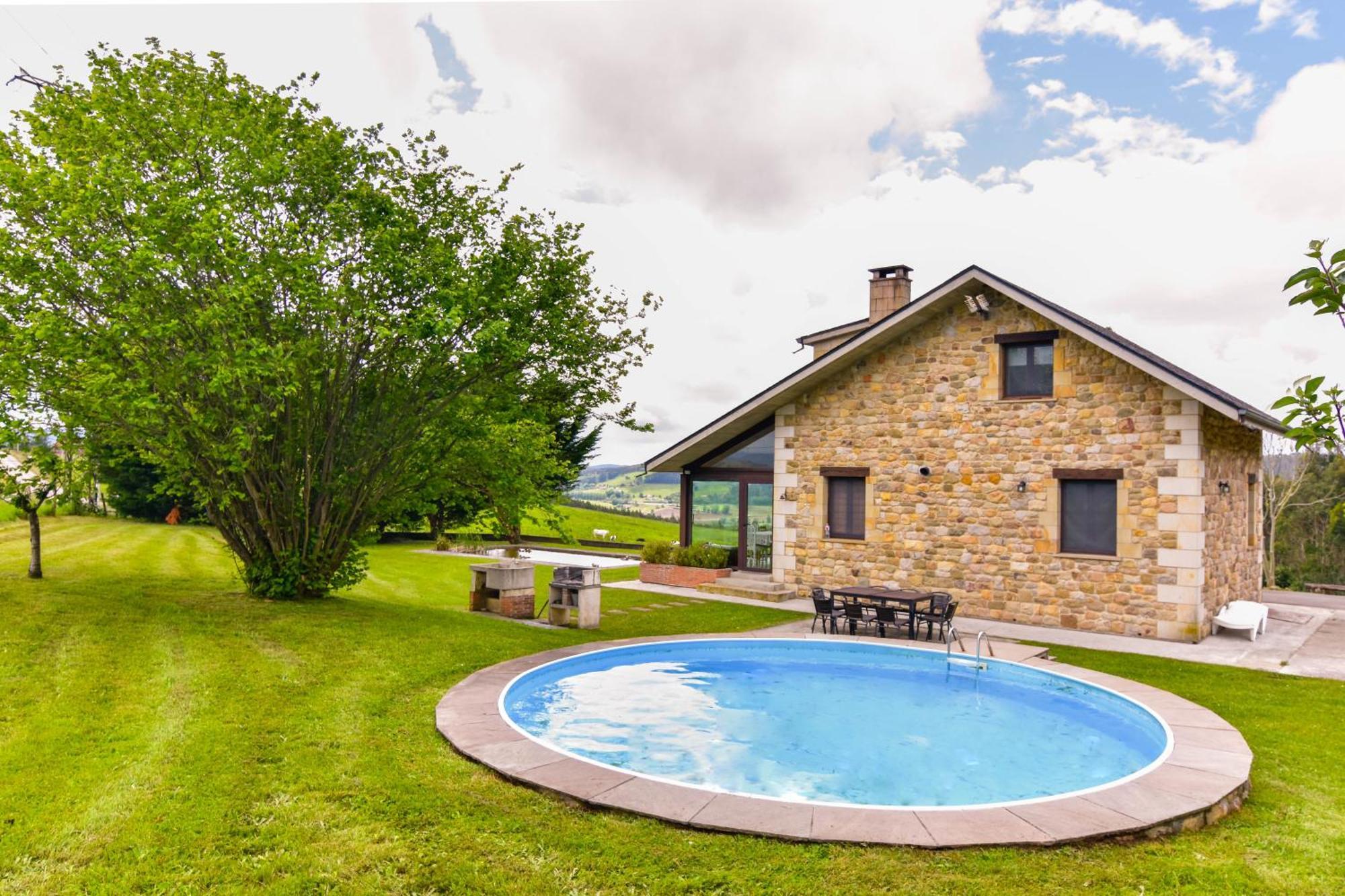 Casa con gran jardín y piscina en Cabarceno Vila Villanueva  Exterior foto